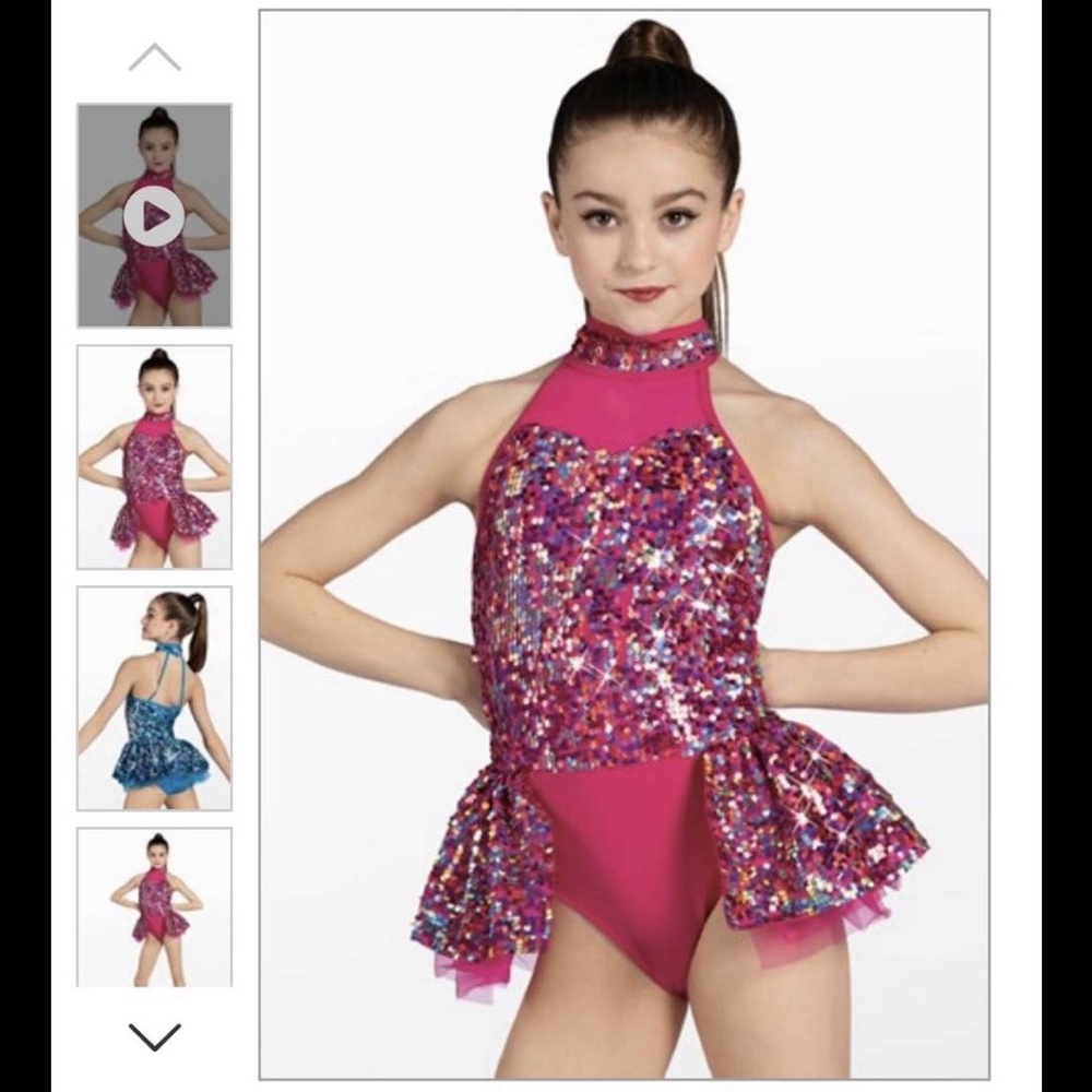 NWOT Weissman Halloween Dance Sequin Costume Red & Silver Size Small